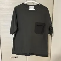 quadro. ポケット付きTシャツ チャコールグレー