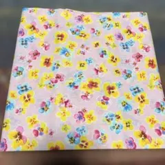 花柄綿プリント生地 ピンク②