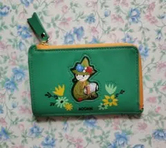 フラグメントケース（スナフキン）ムーミン コインケース 緑 レザー