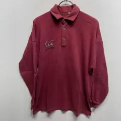 CANTER BURY 　長袖　ポロシャツ　ワインレッド　ラグビー　　K3083