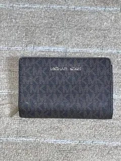 MICHAEL KORS 二つ折り財布 ダークブラウン/ブルー