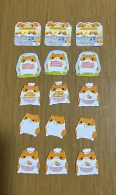 【希少】シール ハムちゃんケーキ　ハムスター フレークシール