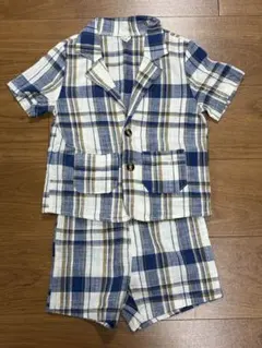 セットアップ 90-95 シャツ ハーフパンツ チェック