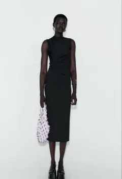 ドレープ ロングワンピース