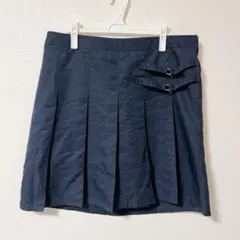 フレンチトースト プリーツ キュロット 紺 3XL 濃紺 通学 街着 ゆったり