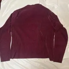 Paola Conte プリーツ 長袖カットソー ボルドー