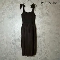 Paul & Joe シルク 光沢 肩リボン キャミギャザーワンピ N3491のサムネイル