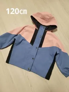 カラーブロック フード付きジャケット