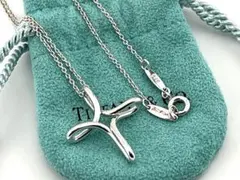 d091 美品　ティファニー　インフィニティ　クロス　ネックレス　シルバー925