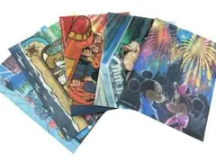 ⭕️ホログラム ポストカード ディズニー 5枚 セット ディズニーランド シー