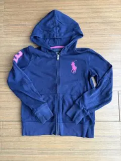 【ラルフローレン】ネイビー パーカー　140 ビッグポニー刺繍