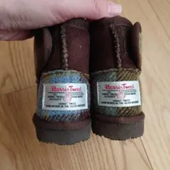 Harris Tweed ブラウン チェック柄 ブーツ