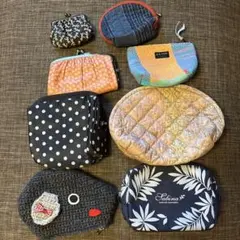 がま口ポーチ♪ハンドメイドポーチまとめて8点