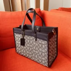 coach コーチ　ショルダー取り外し可能バッグ　紺ダークブルー　ツーウェイ