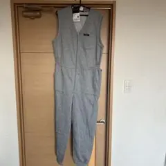 グレー ノースリーブ オーバーオール M