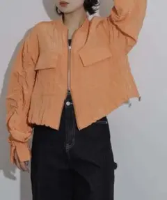 【新品札付き】ドロストシャーリングシアーブルゾン　オレンジ