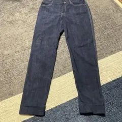 ダークブルー ハイウエストデニム