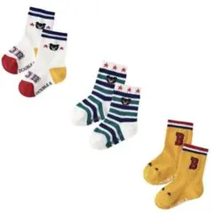 DOUBLE.B ベビー靴下 3足セット 11-13cm