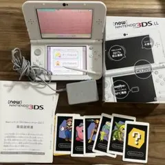 Newニンテンドー3DSLL本体　パールホワイト　充電器、箱、ARカード付