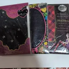 タイツ3足セット（60D・40D）М〜L　星柄・グラフィック・ラメ