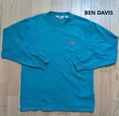 XL ベンデイビス ロンT ターコイズブルー ポケットTシャツ ゴリラロゴのサムネイル