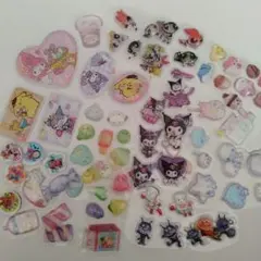 おすそ分けシール80枚☆水シール　立体シール　キャラクターシール