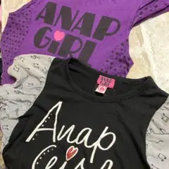ANAP GIRL XS 130〜140 袖なしシャツ2枚セット
