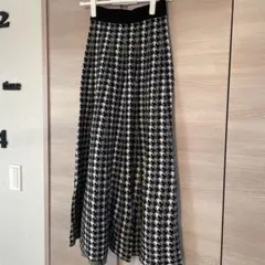 GRL ハウンドトゥース柄 フレアスカート S