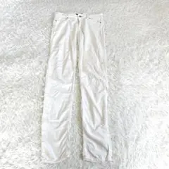 【ジョージ】ホワイト コーデュロイ スリム フィットパンツ