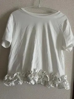 YOKO CHAN ヨーコチャン フリルTシャツ ホワイト 38 値下げ - メルカリ