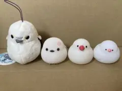 シマエナガ　文鳥　マスコット　ライト　4個セット