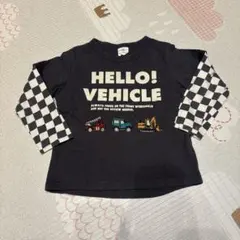 Si•Shu•Non 長袖Tシャツ ロンT　重ね着風　働く車　男の子 100