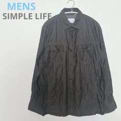 MENS SIMPLE LIFE シャツ　長袖シャツ　M