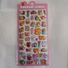 【新品未使用】ぷっくりジュエル・ホノグラムステッカー ねこ？