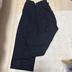 タックワイドパンツ(ストライプ) ネイビー beautiful people