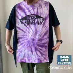 LA1-018☀️USA古着 再構築 オリジナル★VANS半袖Tシャツ