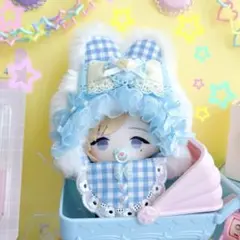 ぬい服　ぬい帽子　被り物　うさ耳　にじぱぺっと　着ぐるみ　ヘッドドレス　10cm