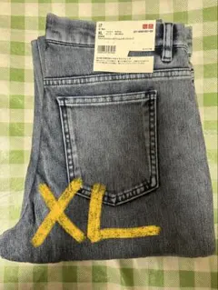 ユニクロ ウルトラストレッチ デニム レギンスパンツ ブルー XL