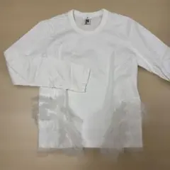 noir kei ninomiya フリル Tシャツ ホワイト S 25ss - メルカリ
