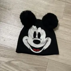 ミッキーマウス ニット帽 ポンポン付き