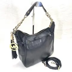 【美品】マイケルコース　ワンショルダー　チェーン　コンパクト　2WAY 黒