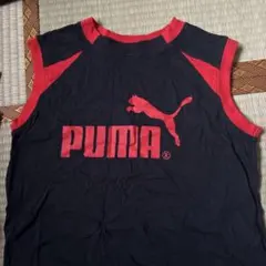 PUMA ノースリーブタンクトップ ネイビー/レッド