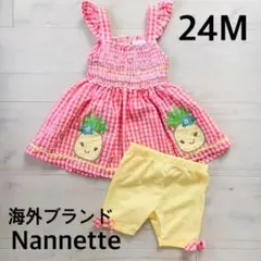 【Nannette】美品上下セット チュニックワンピース スパッツ セットアップ