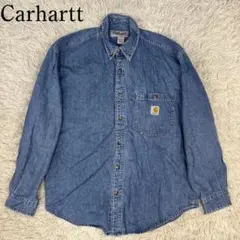 《美品》カーハート デニムシャツ メンズ ライトブルーL
