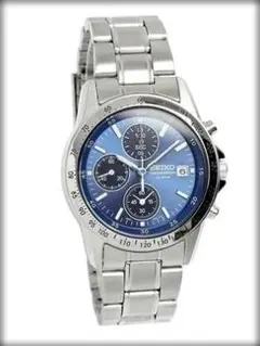 新品現品限りSEIKO クロノグラフ 腕時計 SBTQ071ブルー
