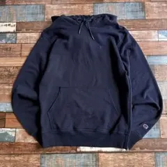 ま*い様 Champion 刺繍ロゴ パーカー ネイビー S メンズ アジアL