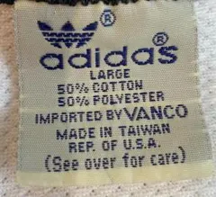 80s 台湾製 adidas タンクトップ L トレフォイル VANCO タグ