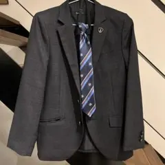 EAST BOY イーストボーイ　グレー チェック柄 ブレザー上下 ネクタイ付き