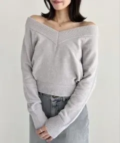 【タグ付き】Heather ヘザー 2WAYモールラメニット