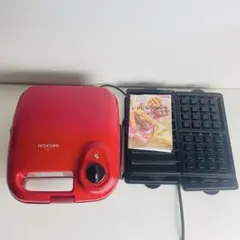 テスコム マルチホットサンドメーカー HSM530 レッド ワッフル レシピ付きのサムネイル
